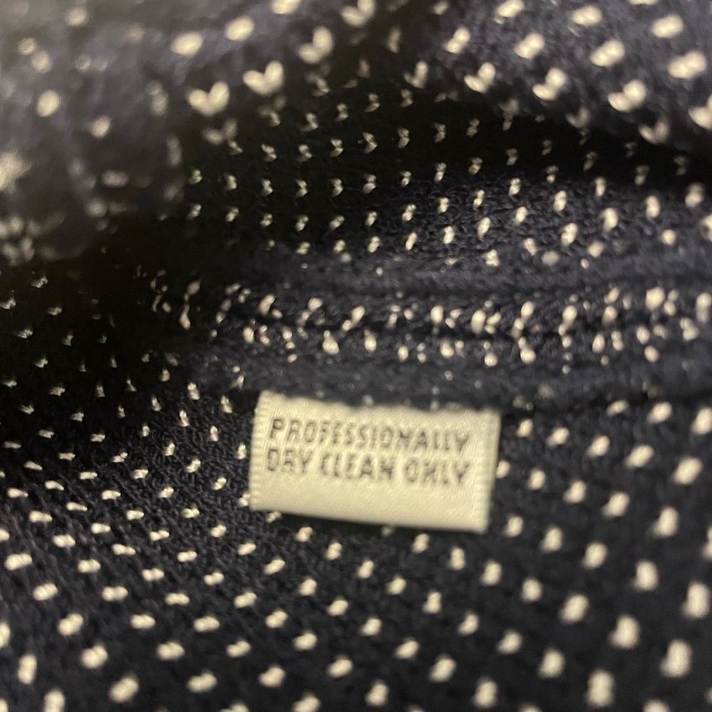 NWOT St. John Santana Knit Wool Blend Pencil Skirt Navy White Check US 2 Classic - Picture 5 of 9